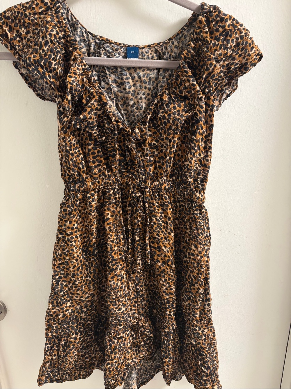 Old‎ Navy Leopard Print Midi Dress in Brown and Black